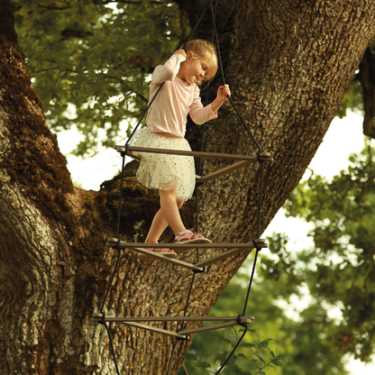 Rope ladder Triangle swing set medium brown