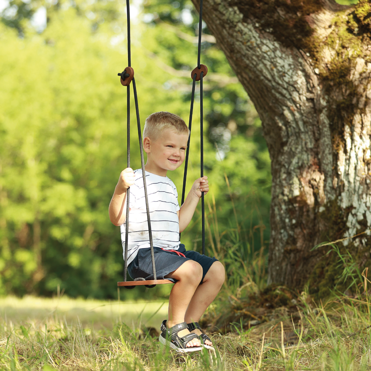 Wooden swing grey